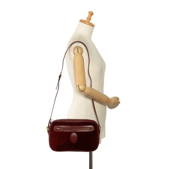 Authentic Cartier Suede & Leather Crossbody Bag - Picture 9 of 9